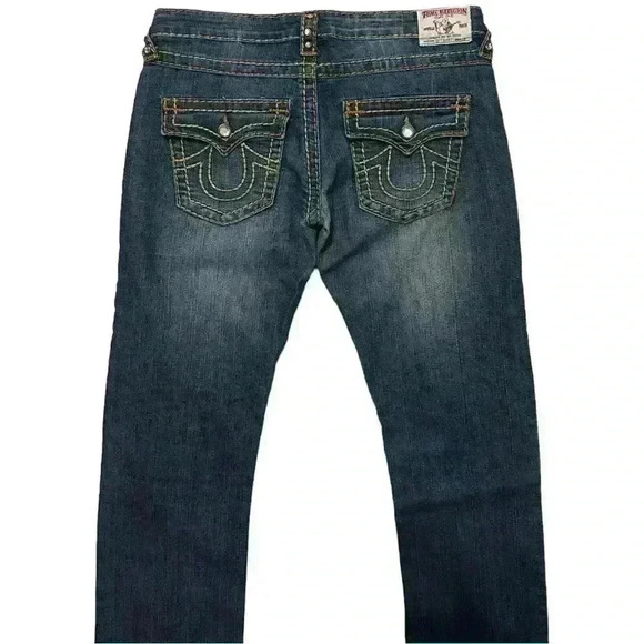 True Religion Vintage Y2K Rhinestone Joey Super T Jeans - Picture 4 of 6